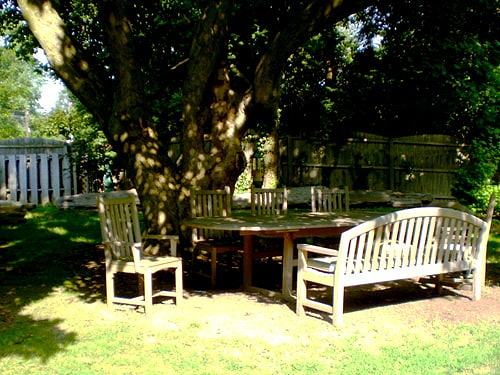 picnic area at our residential hospice